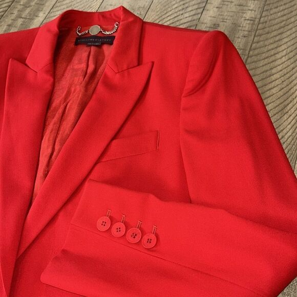 Ferrari 🏎️ Red Wool Blazer by Stella McCartney. Chic! 4 Convenient pockets! - Picture 8 of 17